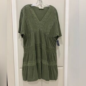 Lucky Brand Olive Green Mini Dress